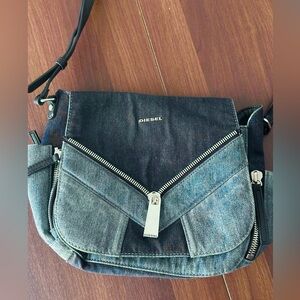 Diesel denim zipper bag